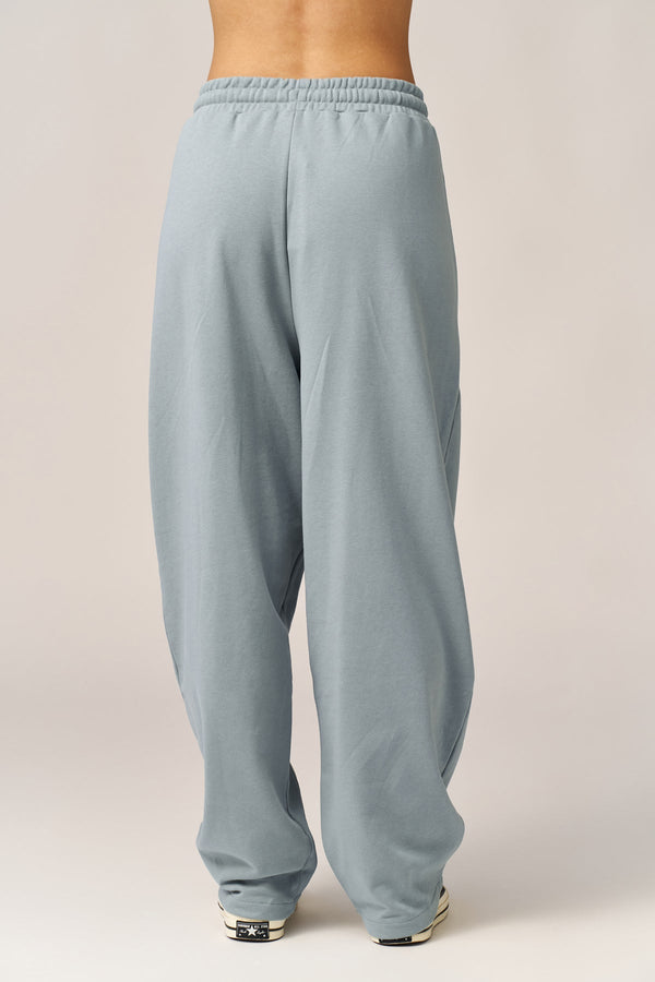 DUSTY BLUE FRENCH TERRY BALLOON PANTS