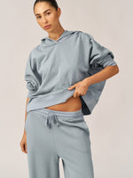 DUSTY BLUE OVERSIZED FRENCH TERRY HOODIE