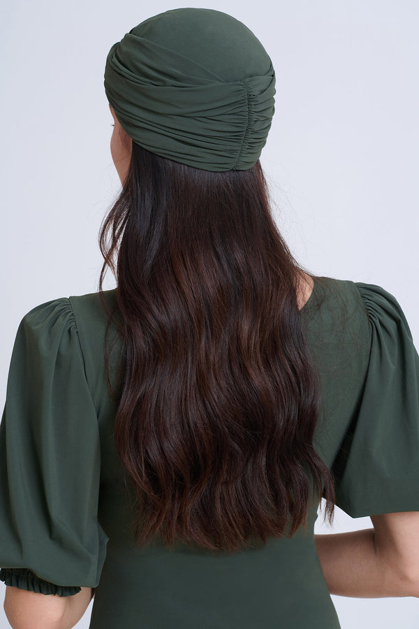 GOTTEX MODEST TURBAN HEADPIECE IN KHAKI