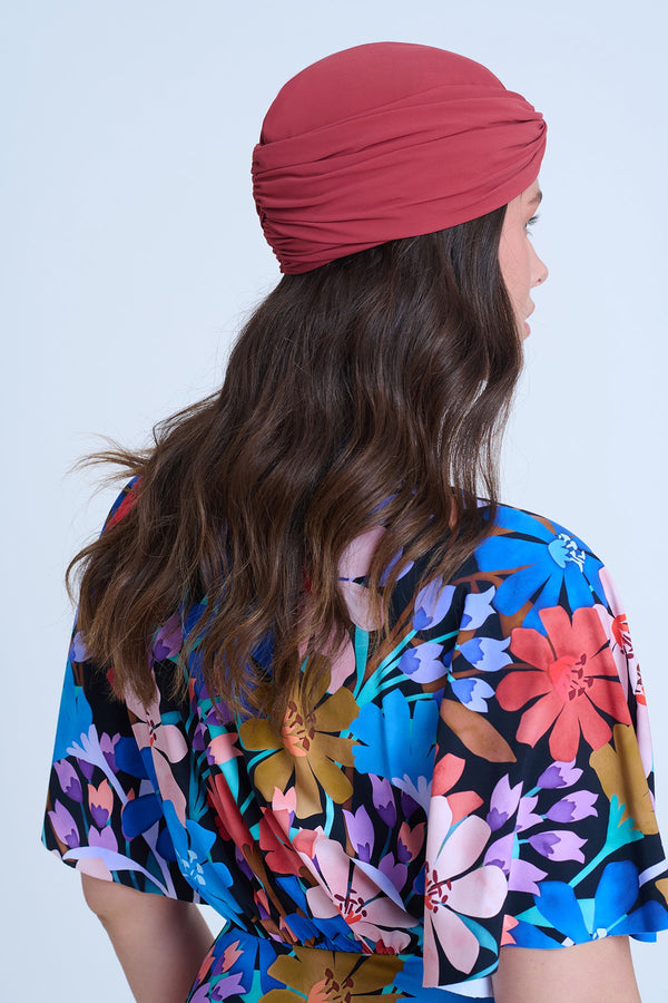 GOTTEX MODEST TURBAN HEADPIECE IN RED