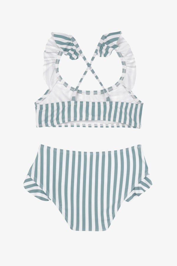 GIRLS BIKINI SET IN STRIPED GREEN