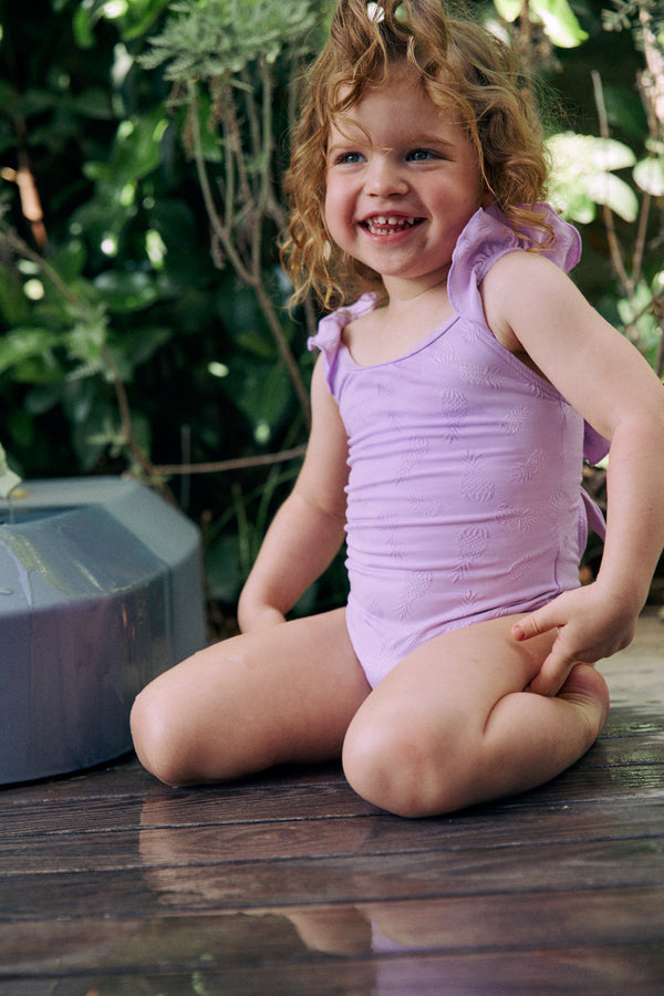 GOTTEX KIDS PINEAPPLE ROUND NECK ONE PIECE SWIMSUIT