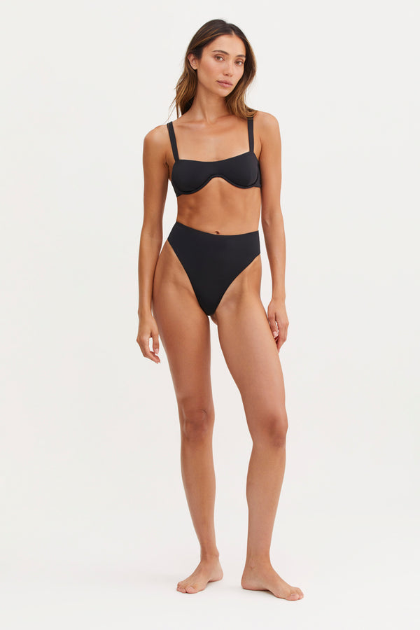 TIMELESS CHIC SOFI BIKINI TOP - BLACK