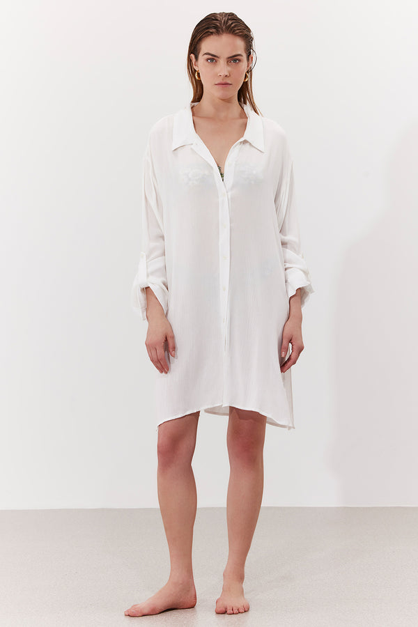 MARRAKECH GALLABIA IN WHITE