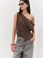MARRAKESH OFF THE SHOULDER TOP IN KHAKI