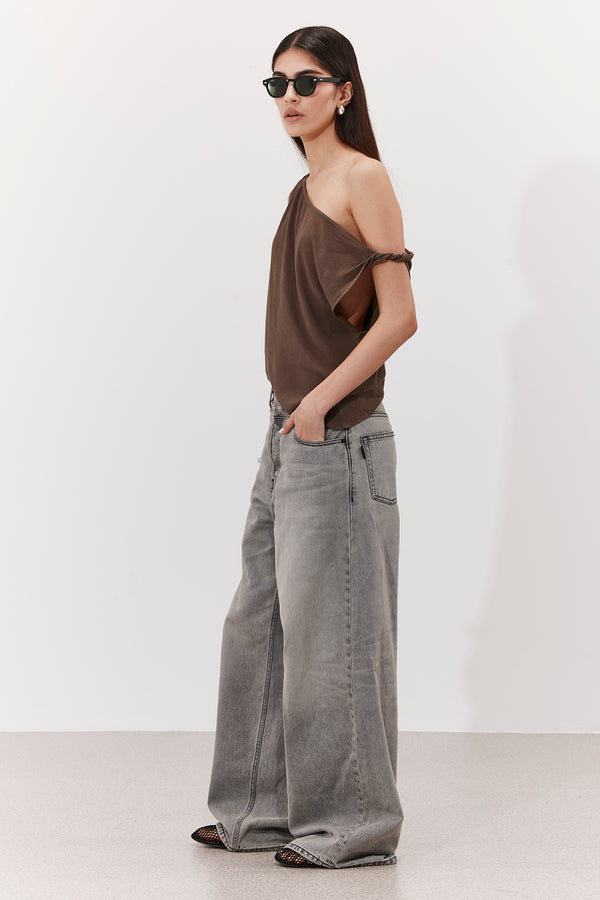 MARRAKESH OFF THE SHOULDER TOP IN KHAKI
