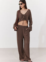 MARRAKESH FRONT TIE SHIRT IN KHAKI