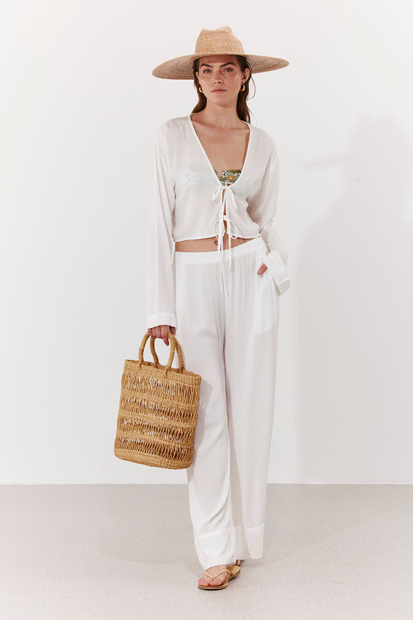 MARRAKESH WIDE-LEG PANTS IN WHITE