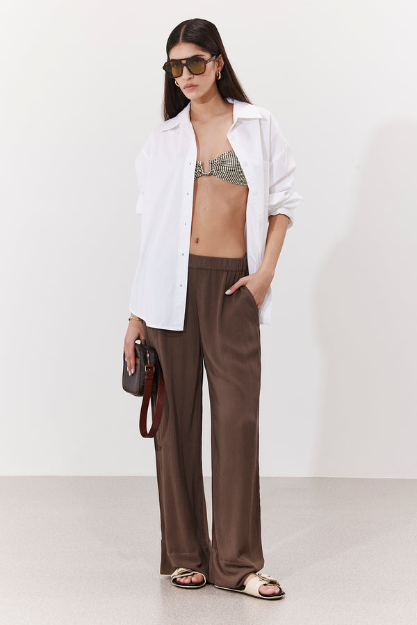 MARRAKESH WIDE-LEG PANTS IN KHAKI