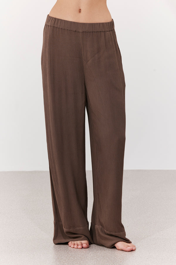 MARRAKESH WIDE-LEG PANTS IN KHAKI