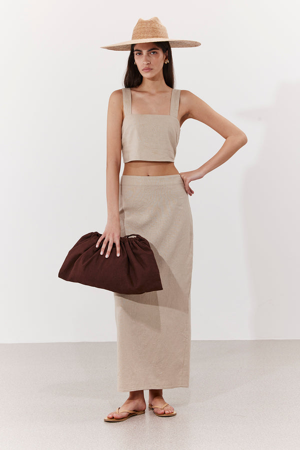 SORRENTO MIDI SKIRT IN BEIGE