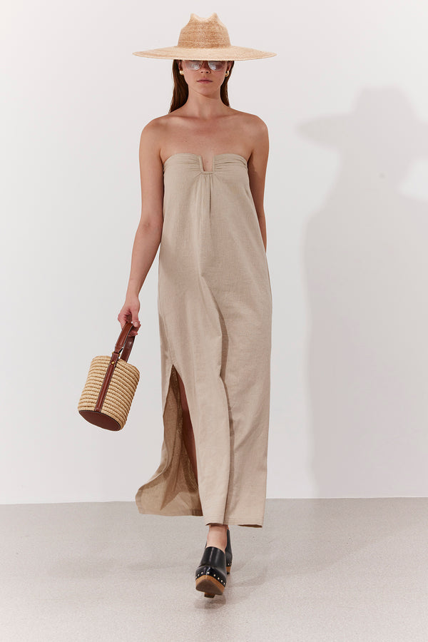 SORRENTO MAXI DRESS IN BEIGE