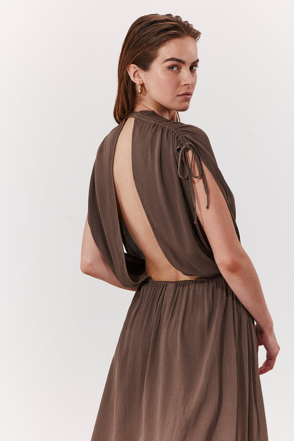 MARRAKECH MAXI DRESS IN KHAKI