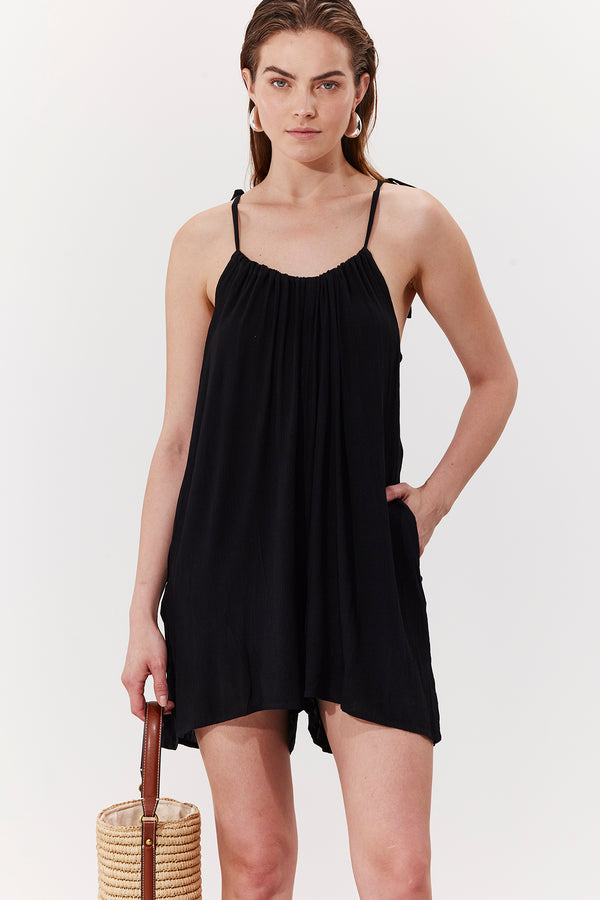 MARRAKECH SHORT PLAYSUIT IN BLACK