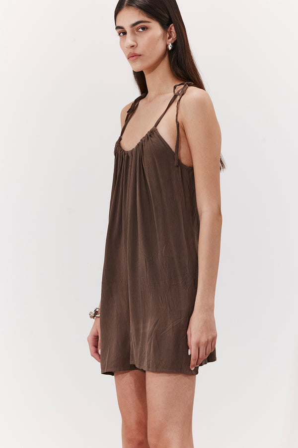 MARRAKECH SHORT PLAYSUIT IN KHAKI