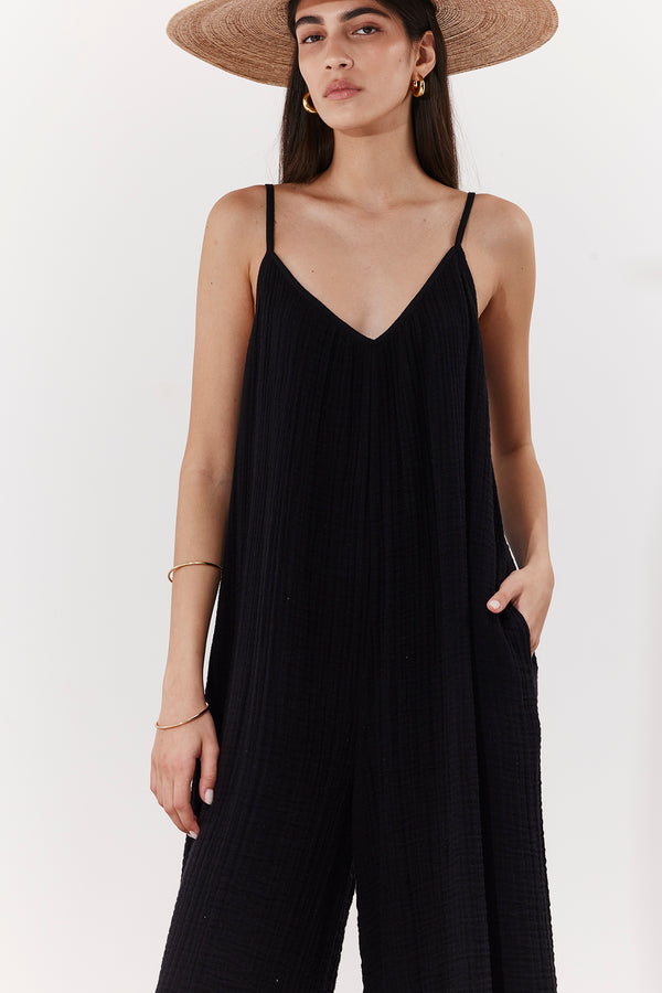 OASIS PLAYSUIT IN BLACK