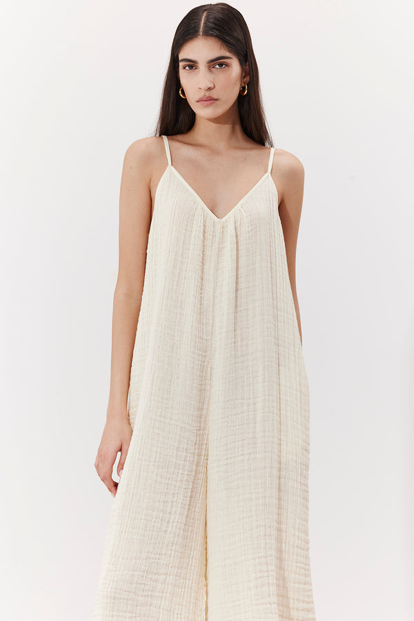 OASIS PLAYSUIT IN BEIGE