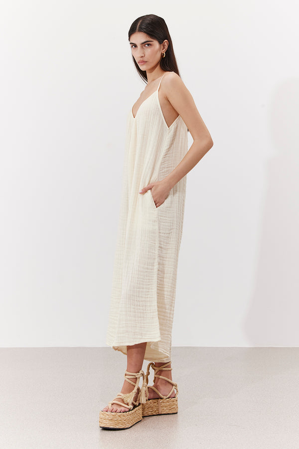 OASIS PLAYSUIT IN BEIGE