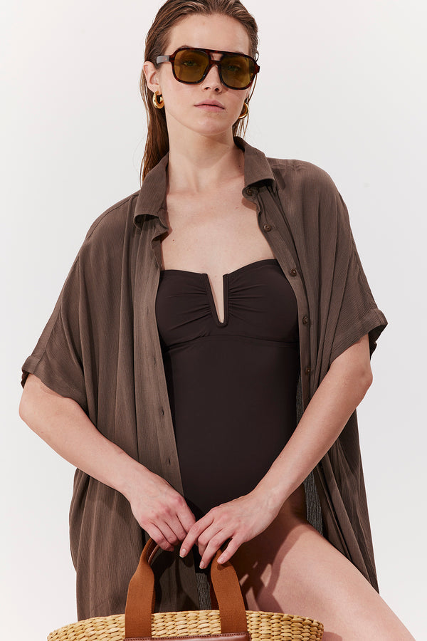 MARRAKESH GALABIA IN KHAKI