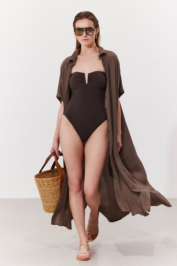 MARRAKESH GALABIA IN KHAKI