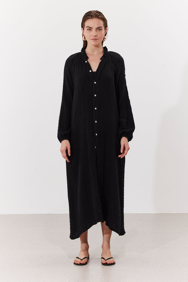 OASIS GALABIA IN BLACK