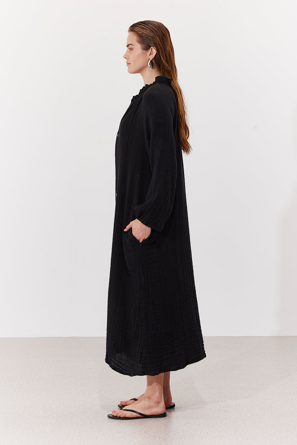 OASIS GALABIA IN BLACK