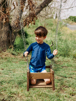 KIDS LONG SLEEVE SWIM TOP IN NAVY