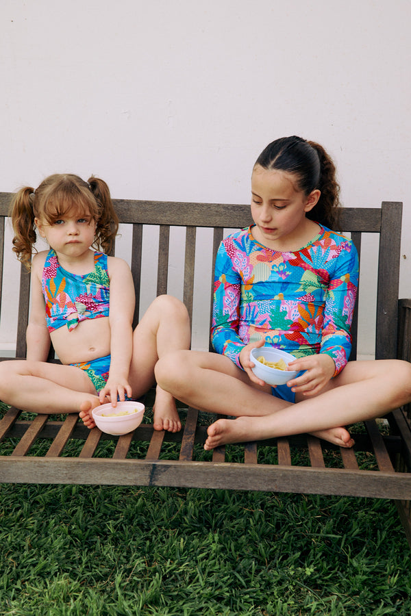 GIRLS TROPICAL BIKINI SET