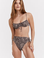 BELLA FLORA UNDERWIRE BIKINI TOP WITH FRONT TIE