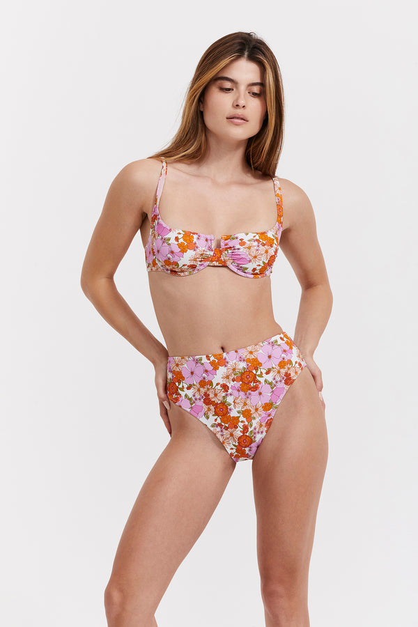 VINTAGE FLORALS UNDERWIRE BIKINI TOP