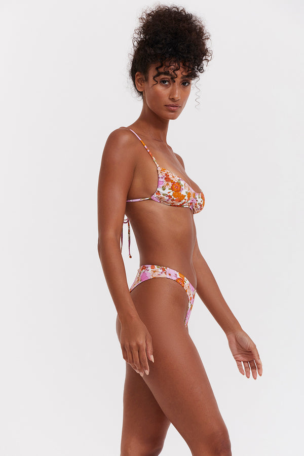 VINTAGE FLORALS BRALETTE BIKINI TOP