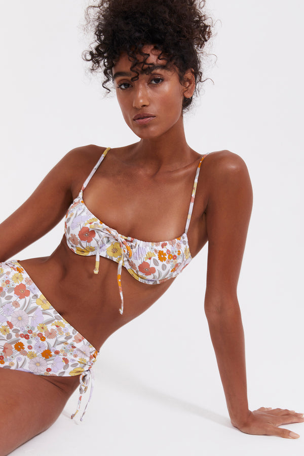 BOTANIC PARTY UNDERWIRE BIKINI TOP WITH FRONT TIE