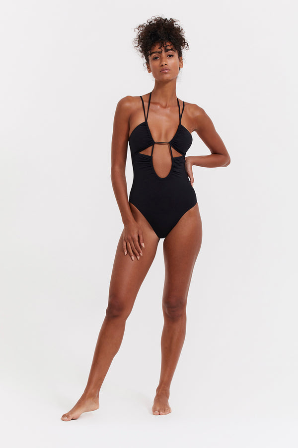 FLIRTT ONE PIECE CUT OUT HALTER