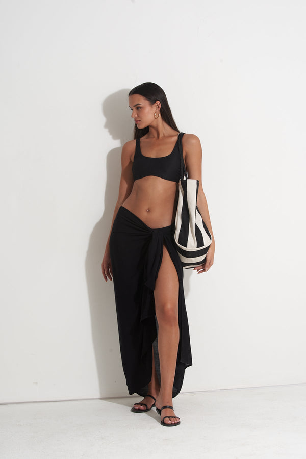 PILPEL BRALETTE IN BLACK TEXTURE