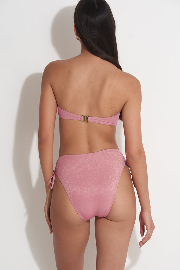 PILPEL HIGH WAIST BOTTOM IN PINK LUREX