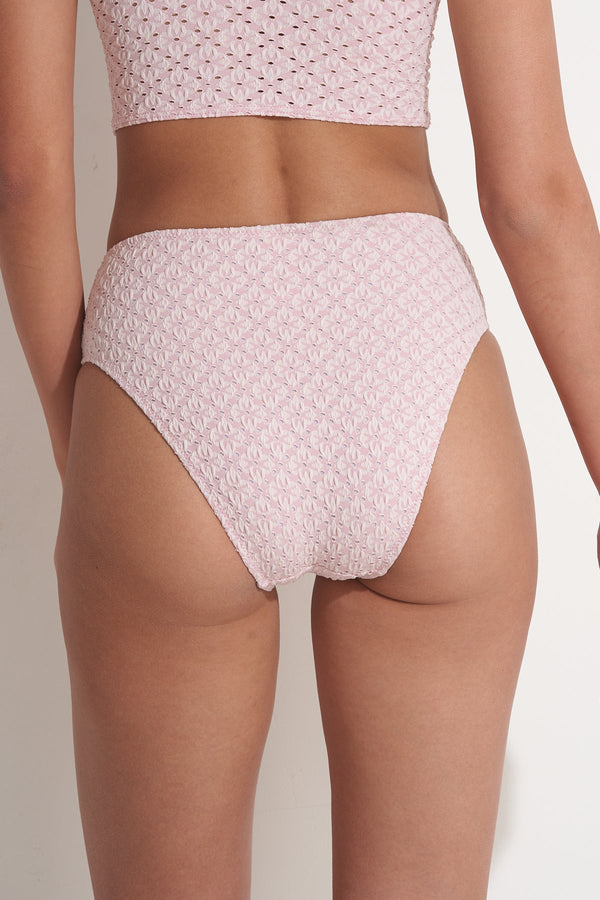 PILPEL HIGH WAIST BIKINI BOTTOM IN PINK