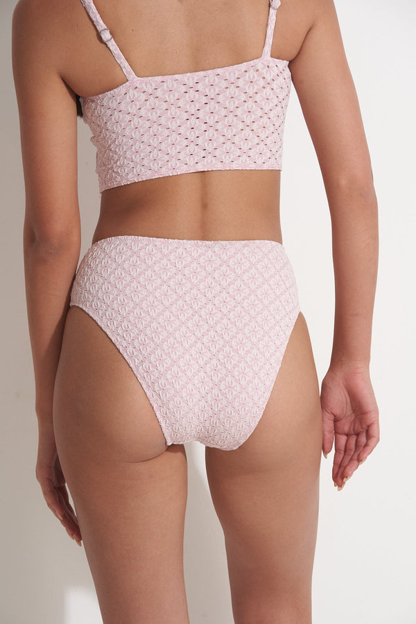 PILPEL HIGH WAIST BIKINI BOTTOM IN PINK