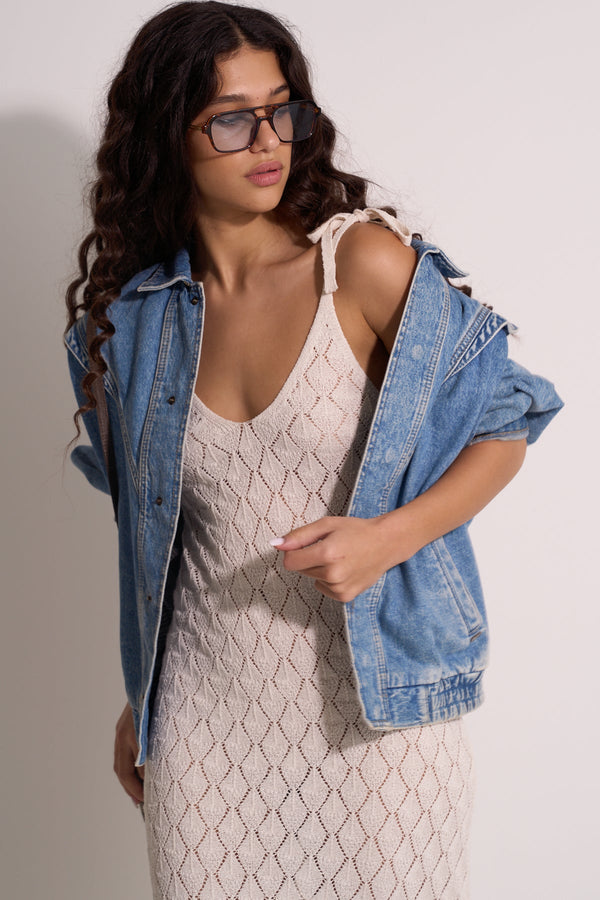 CROCHET BEACH DRESS - CREAM
