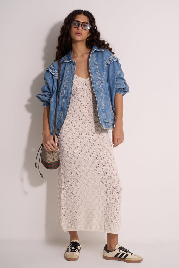 CROCHET BEACH DRESS - CREAM