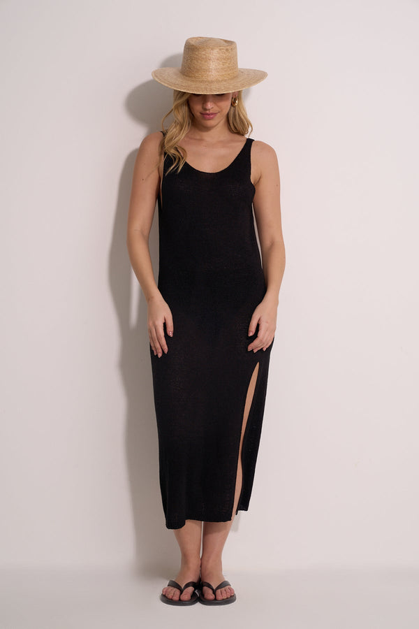 CROCHET BEACH DRESS- BLACK