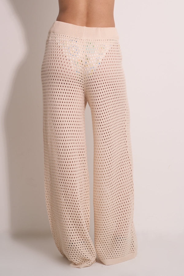 CROCHET PANTS - BEIGE