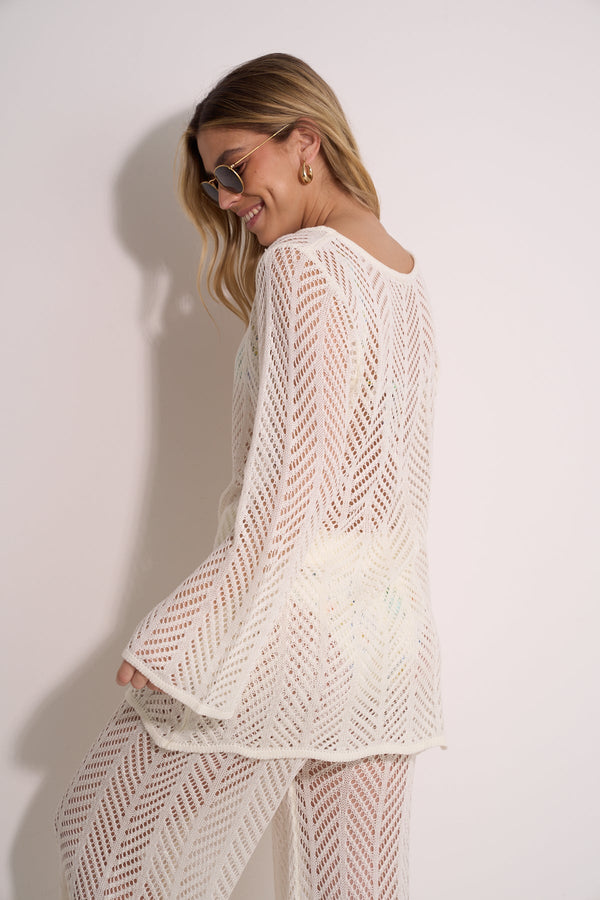 CROCHET PANTS - BROWN