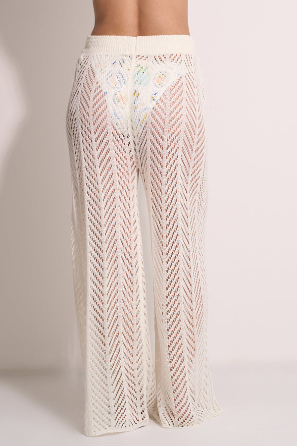 CROCHET PANTS - BROWN