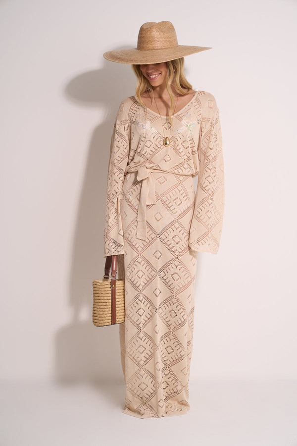 CROCHET BEACH DRESS - ECRU