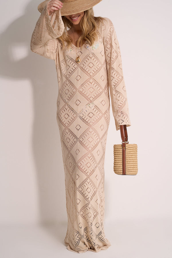 CROCHET BEACH DRESS - ECRU