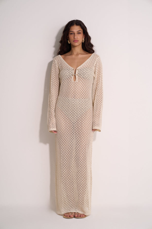 MAXI BEACH DRESS - CREAM