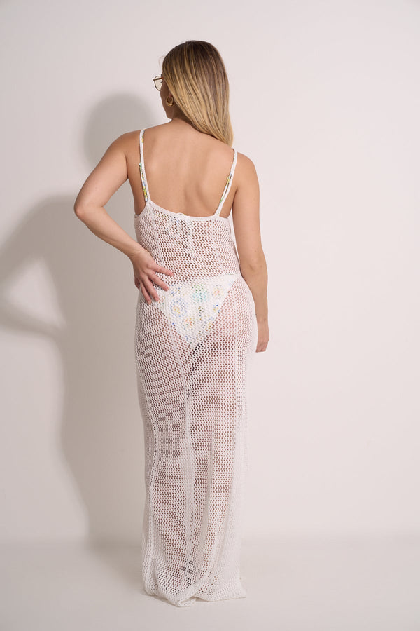 CROCHET BEACH DRESS - WHITE
