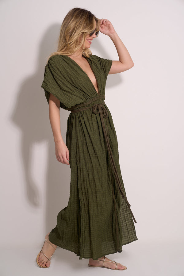 MAXI BEACH DRESS - GREEN