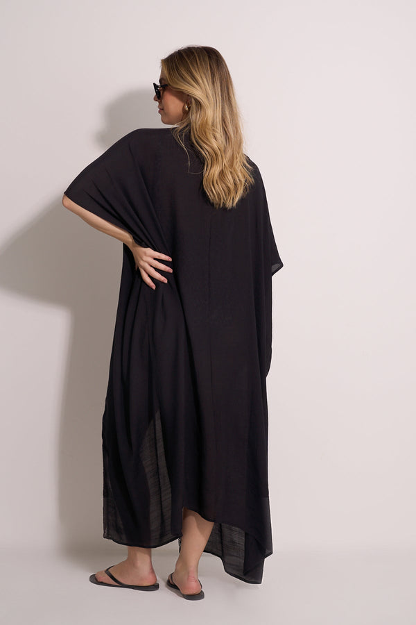 KIMONO BEACHWEAR - BLACK
