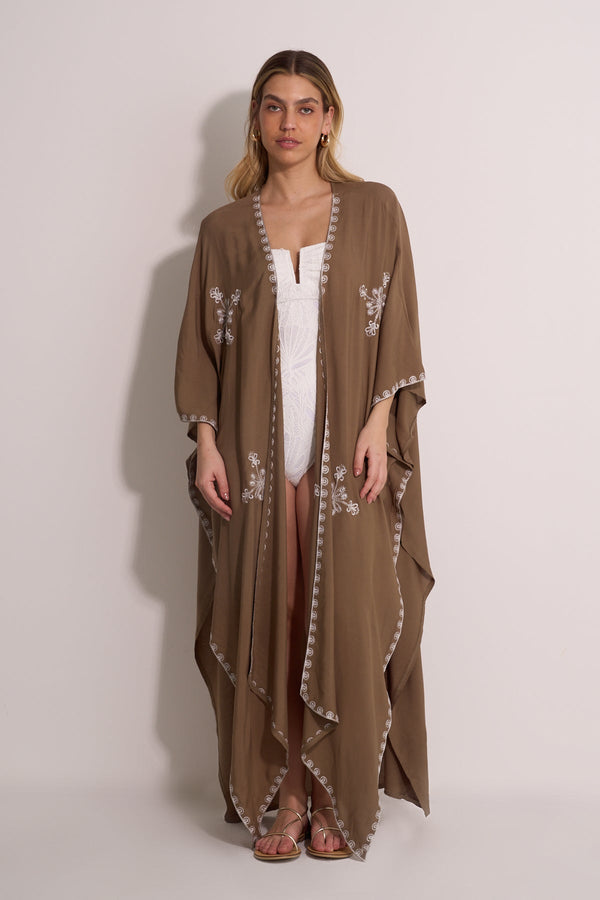 BEACH KIMONO - KHAKI